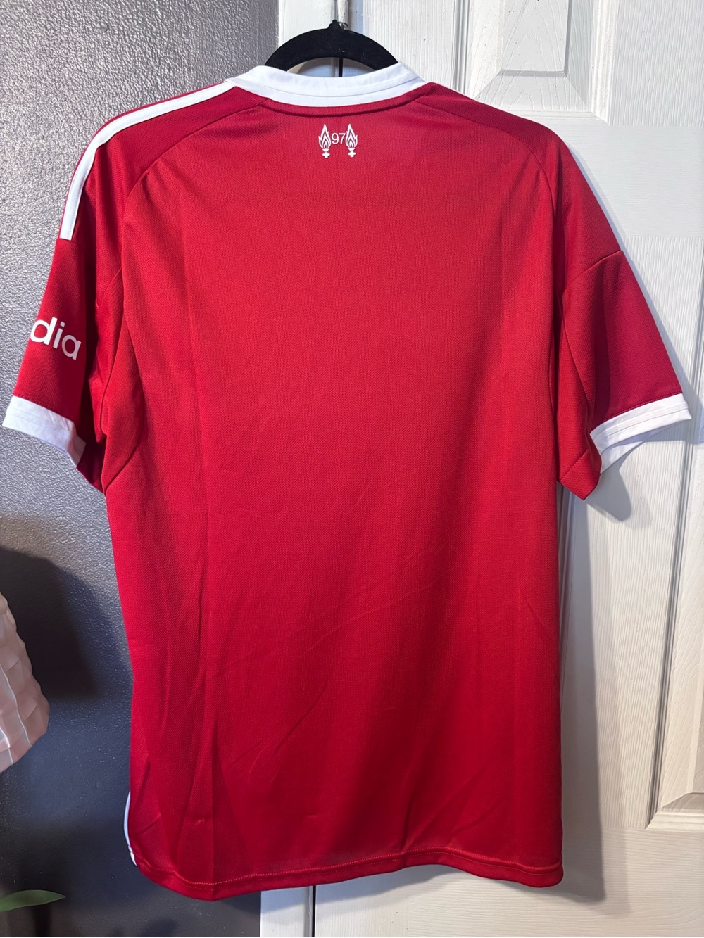 adidas Liverpool FC Red and White Men's Jersey - Picture 2 of 3